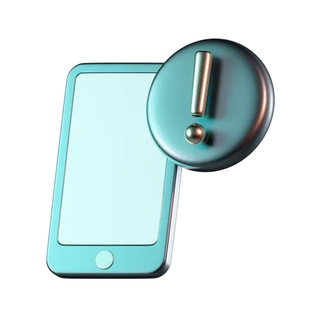 Exclamation de téléphone  3D Icon