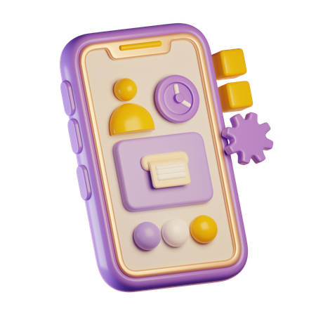 Téléphone intelligent  3D Icon