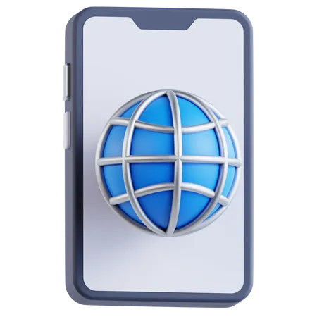 Téléphone internet  3D Icon