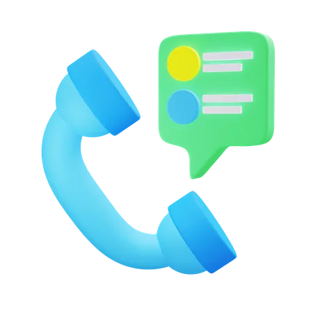 Telephone Message  3D Icon