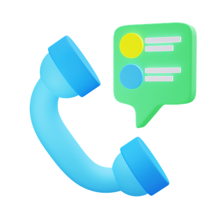 Telephone Message  3D Icon