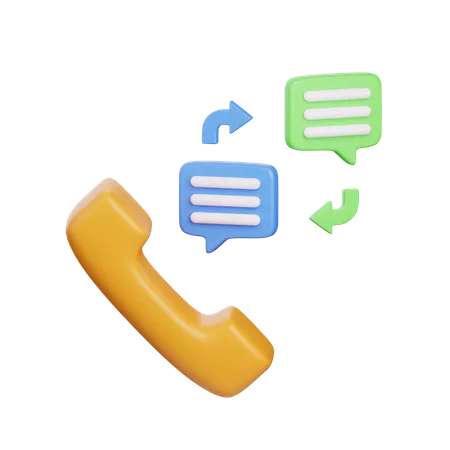 Conversation téléphonique  3D Icon