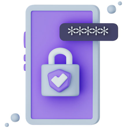 Sécurité du téléphone  3D Icon