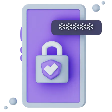 Sécurité du téléphone  3D Icon
