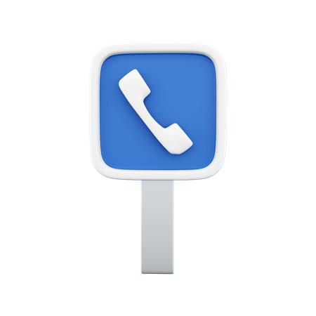 Telephone Sign  3D Icon