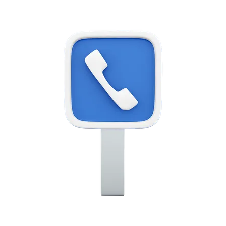 Telephone Sign  3D Icon