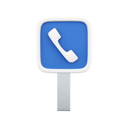 Telephone Sign 3D Icon