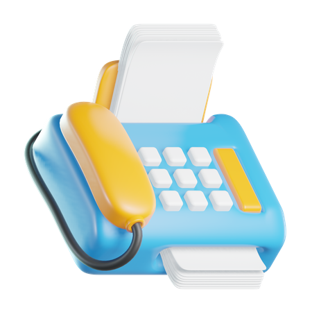 Téléphone télécopie  3D Icon