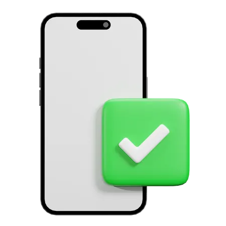 Téléphone vérifié  3D Icon