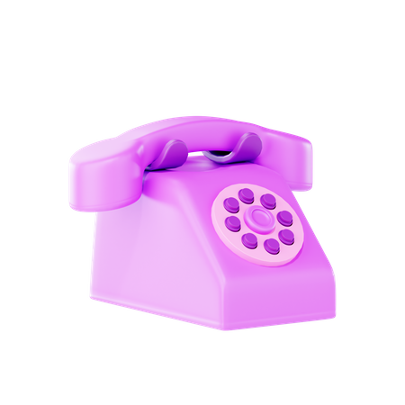 Téléphone vintage  3D Illustration