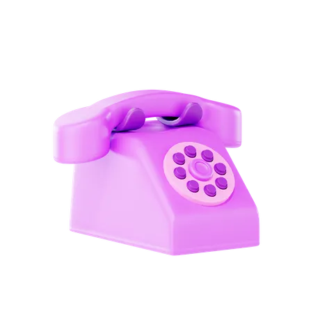 Téléphone vintage  3D Illustration