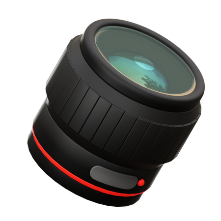 Telephoto Len  3D Icon