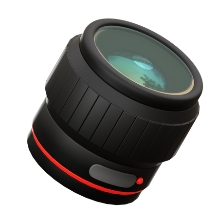 Telephoto Len  3D Icon