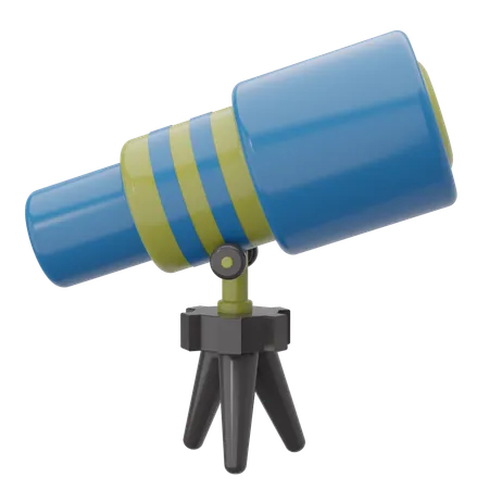 Telescope Of 3 D Illustration Library 3 D Icon Concept 3 D Render 3D Icon