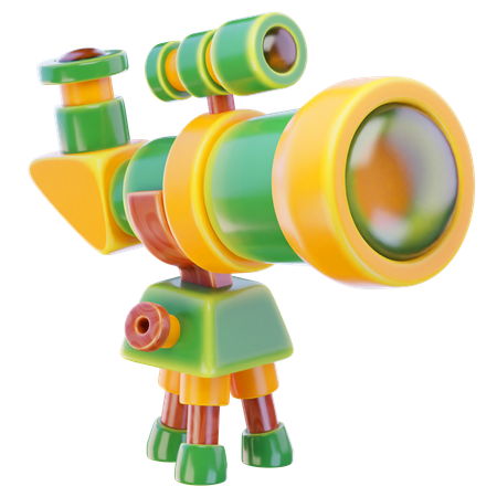 망원경  3D Icon
