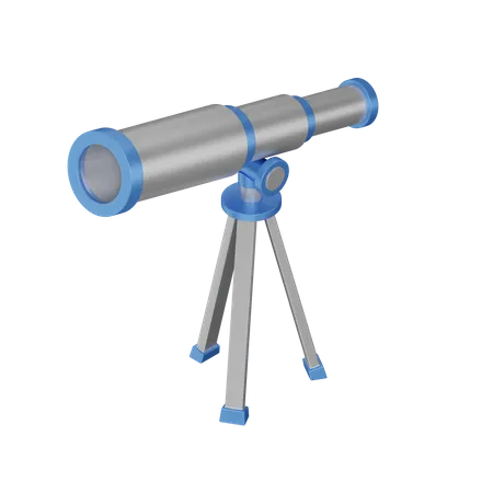 Telescope To Study The Stars 3D Illustration