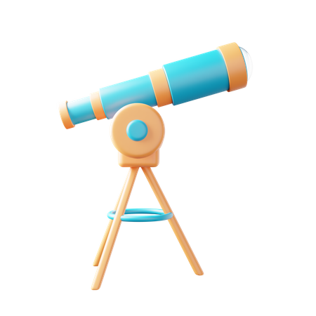 Telescope 3D Illustration