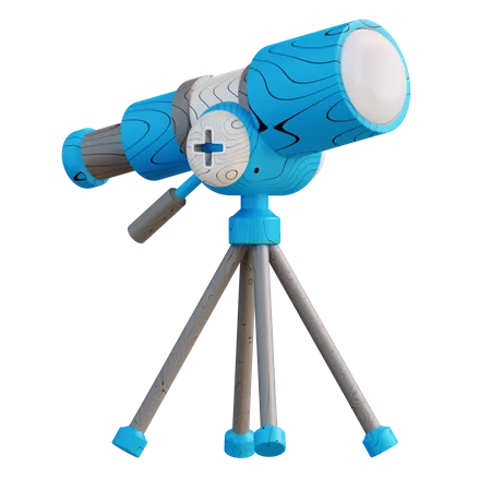 3 D Illustration Of A Telescope 3D Icon