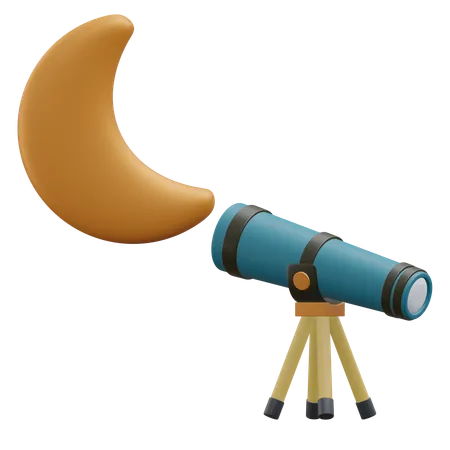 Crescent Moon Ramadan 3 D Illustration With Transparent Background 3D Icon