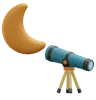 Telescope And Moon