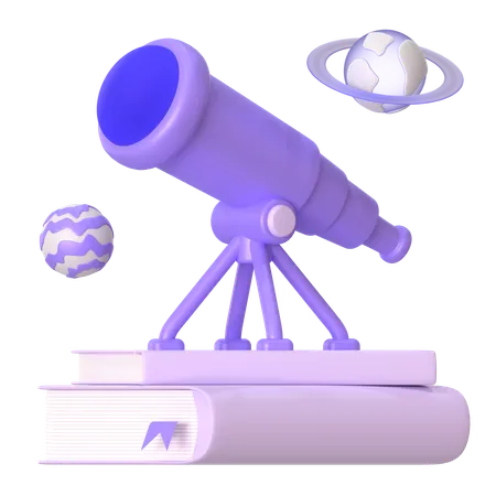 Télescope astronomique  3D Icon