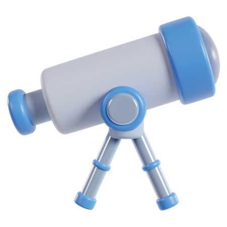 Télescope bleu  3D Icon