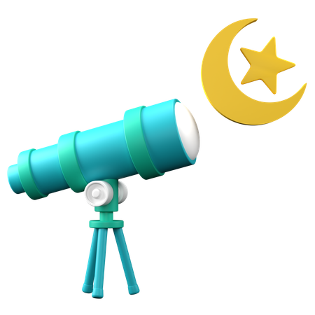 Telescope Hilal Observation  3D Icon