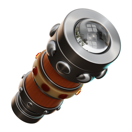 Télescope pirate  3D Icon