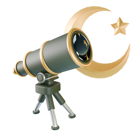 Télescope hilal du ramadan  3D Icon