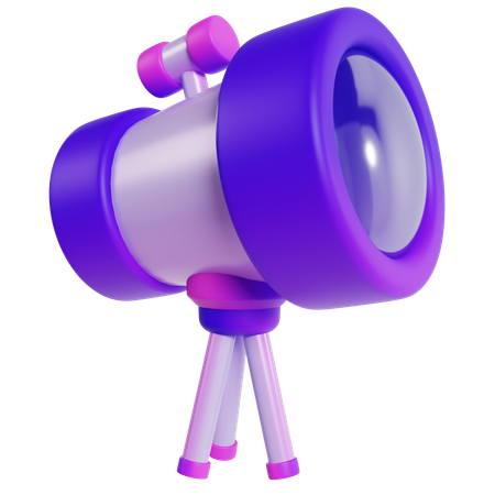 Télescope violet  3D Icon