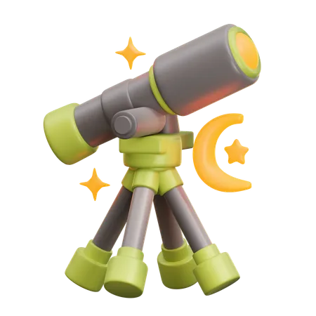 Telescopio  3D Icon