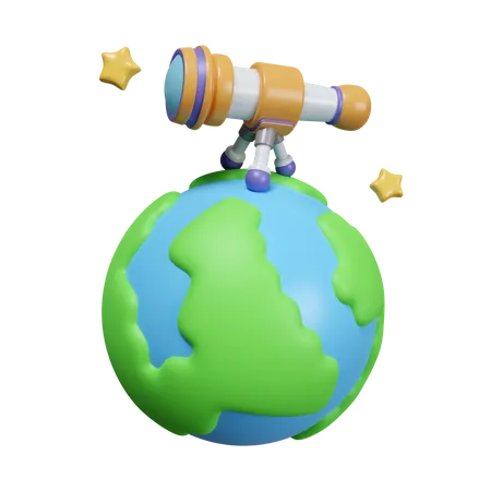 Telescópio  3D Icon