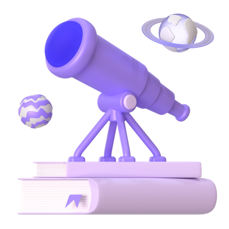 Telescópio astronômico  3D Icon