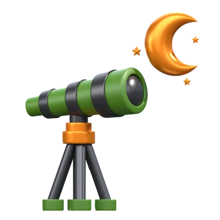 Telescópio lunar eid  3D Icon