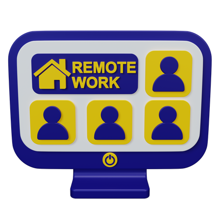Travail à distance  3D Icon