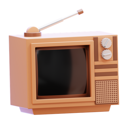 Televisão retrô  3D Icon