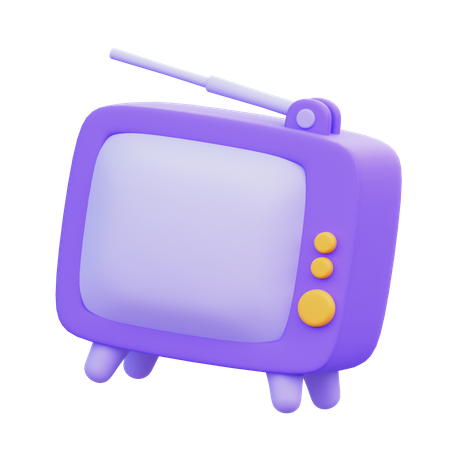 Televisão retrô  3D Icon