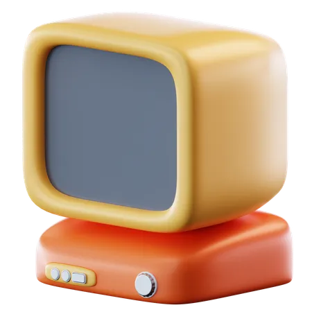 3 D Illustration Television 3D Icon