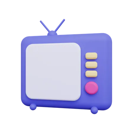 Televison Icon Concept 3D Illustration