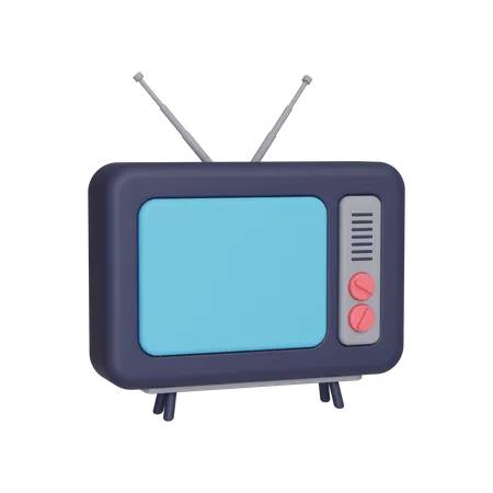 Television Icon Concept 3D Illustration