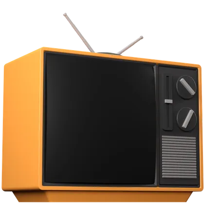 3 D Rendering Of A Retro Television Illustration 3D Icon