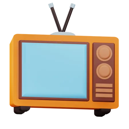 3 D Render Television Illustration With Transparent Background 3D Icon