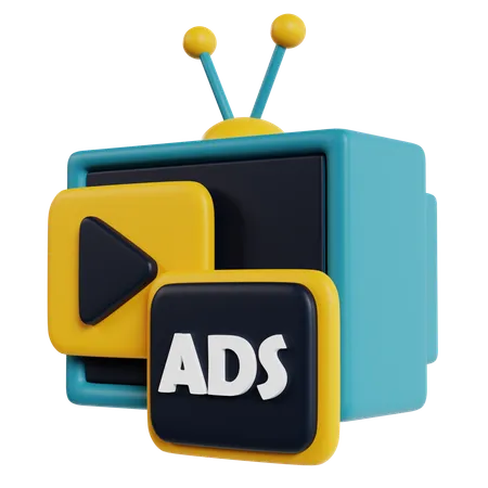 Television ads  3D Icon