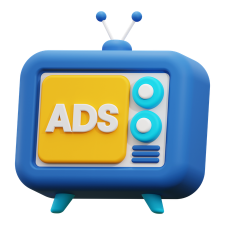 Television ads  3D Icon