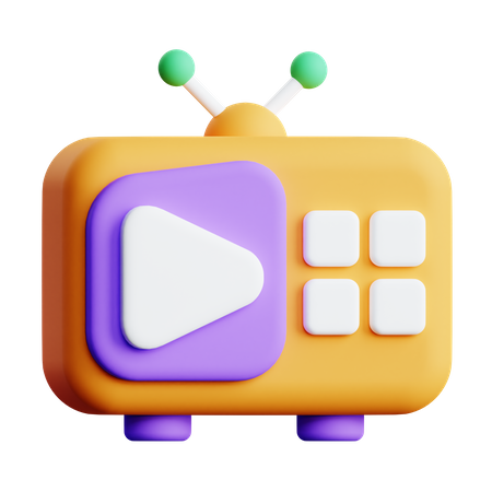 Television Ads 3D Icon