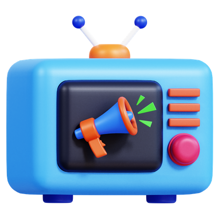 Television Advertisement  3D Icon