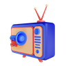 tv broadcasting emoji 3d