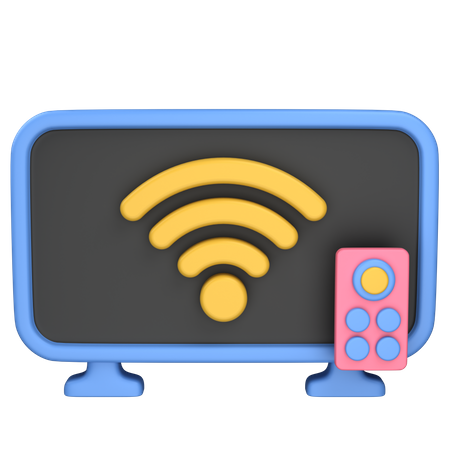 Televisión inteligente  3D Icon