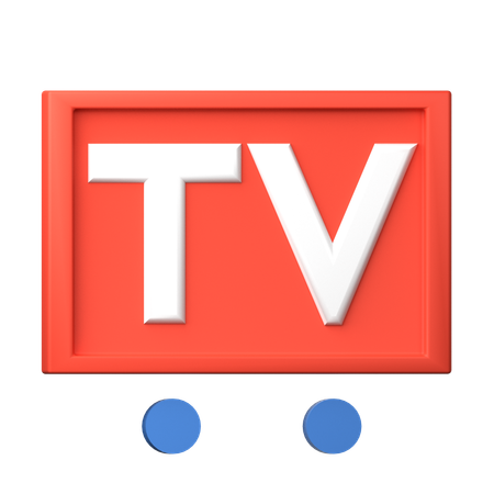 Lecteur de télévision  3D Icon