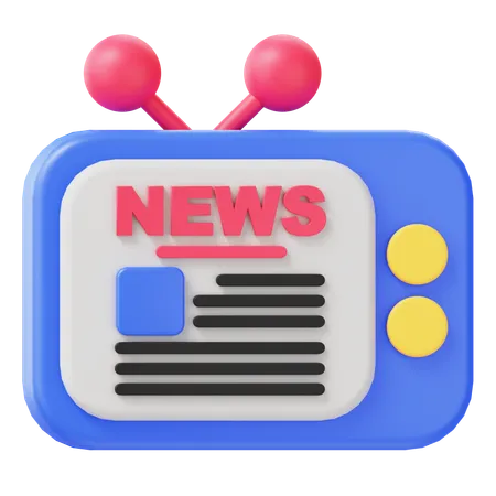 Television News  3D Icon